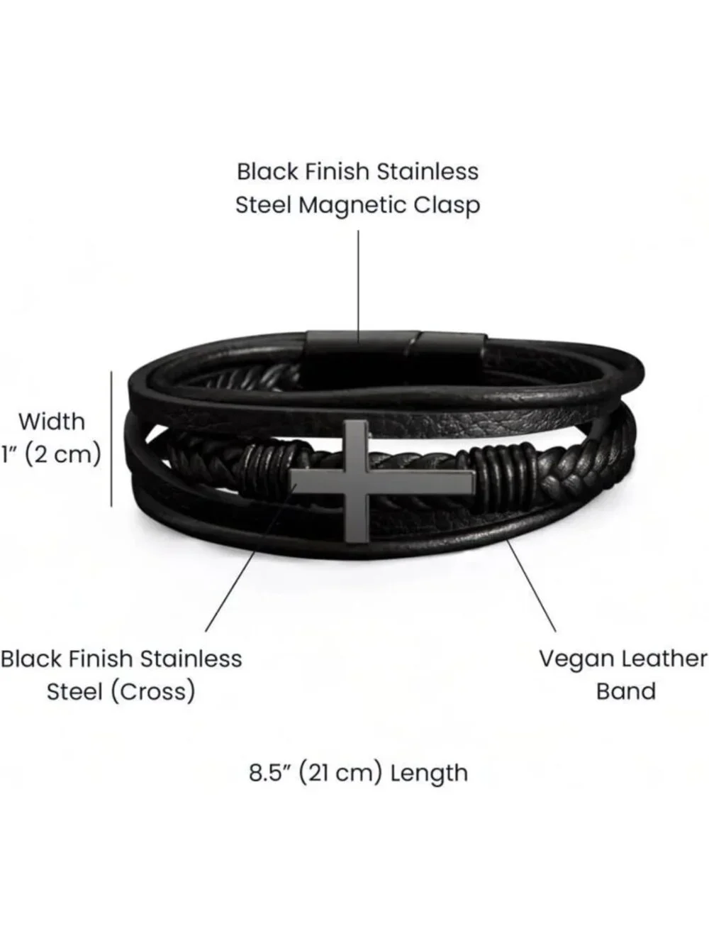 Heartfelt Cross Bracelet for Son - Elegant Gift from Parents for Graduation